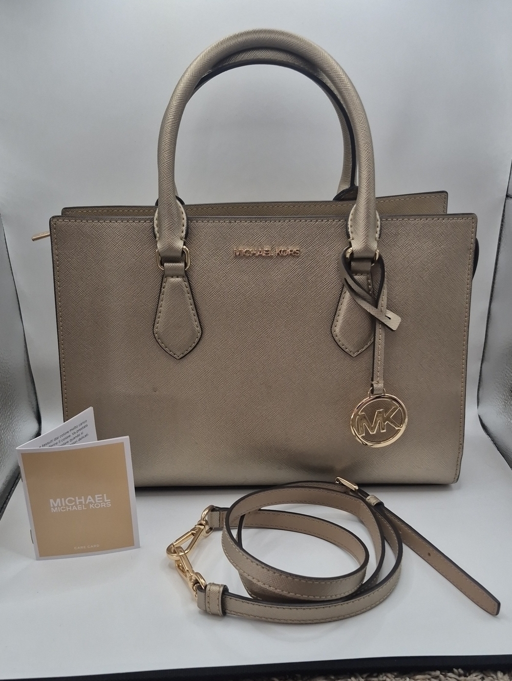Michael Kors Sheila Medium Metalic Satchel